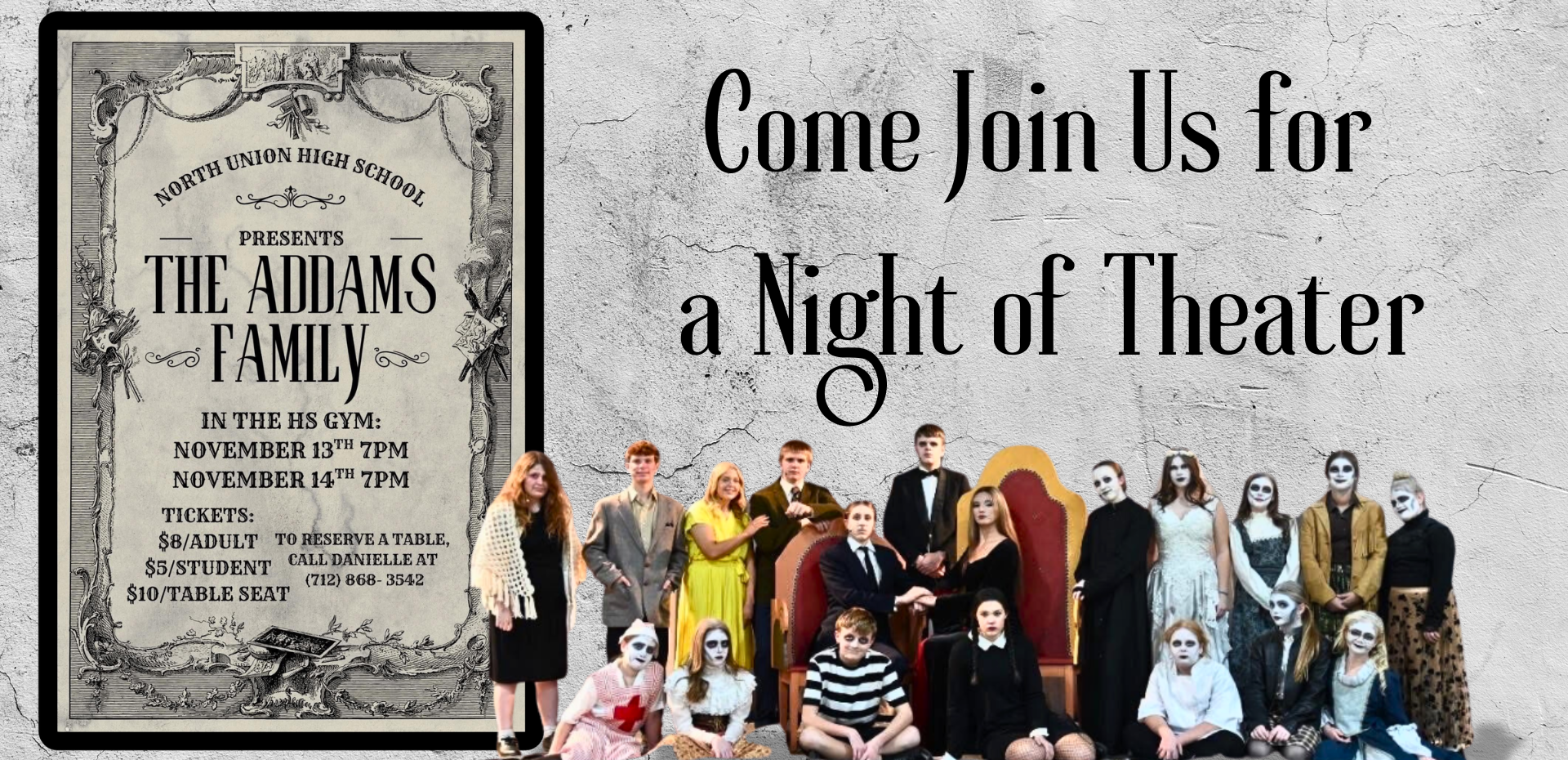 Come Join Us For a Night of Theatre