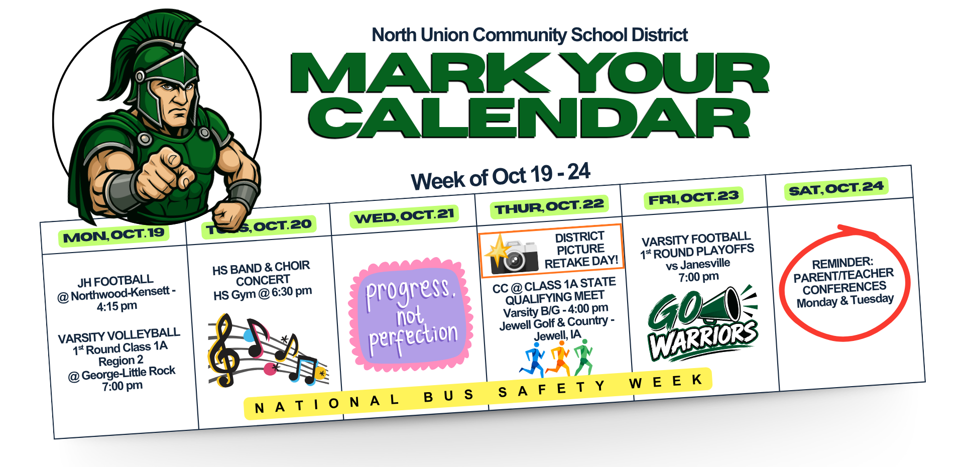 Mark your calendar - Website weekly 10.2